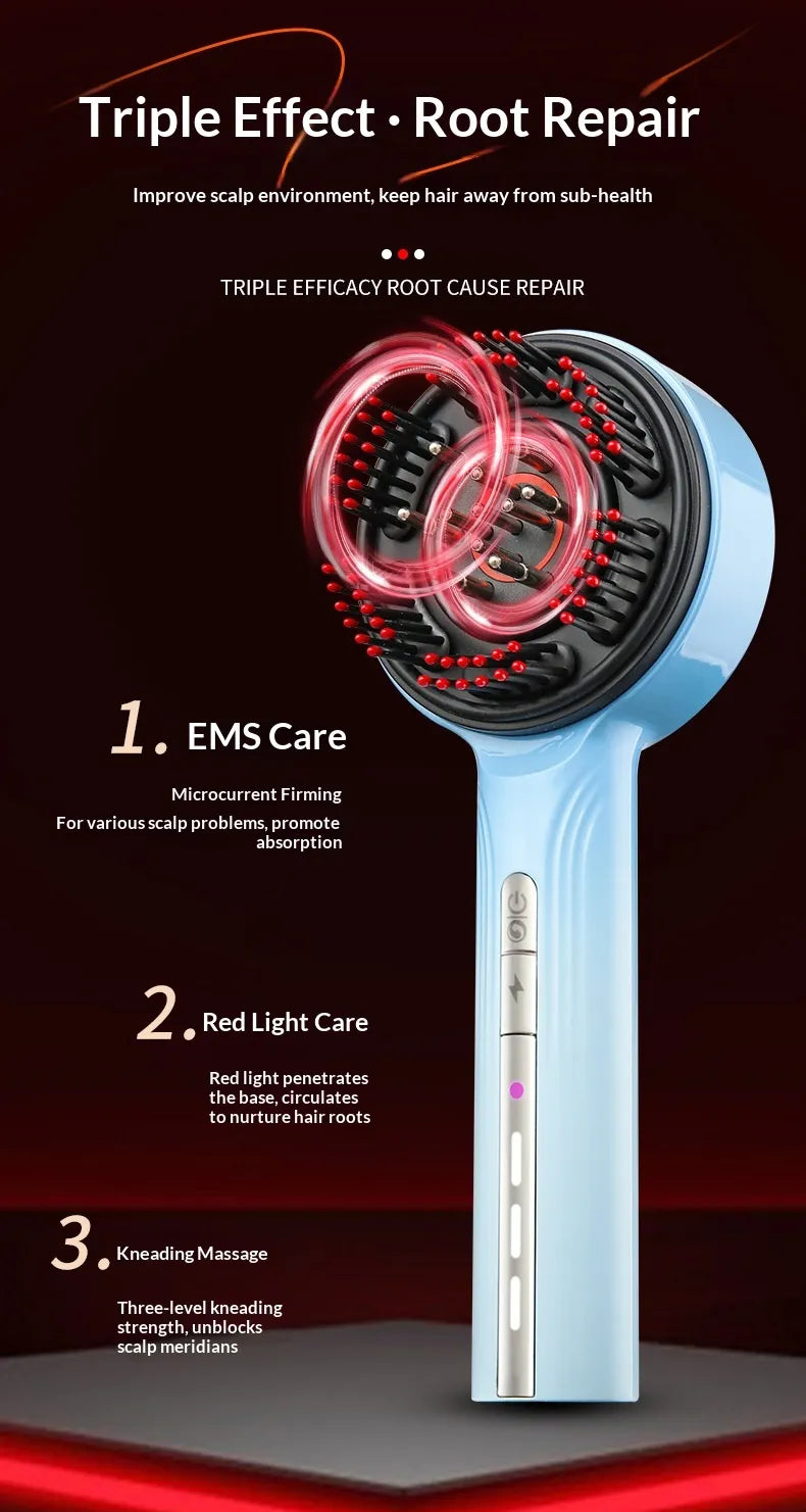 Advanced Red Light Scalp Massager Comb for Hair Growth